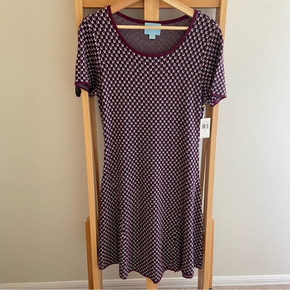 CeCe Houndstooth Knit Sweater Dress - Picture 1 of 11